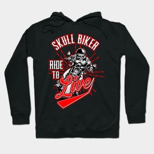 SKULL BIKER Hoodie